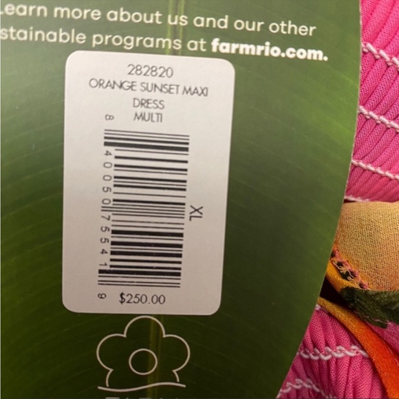 NWT Farm Rio Sunset Maxi Dress - Picture 7 of 7